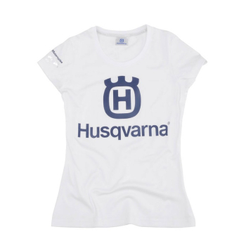 T-Shirt L Girls weiß Husqvarna Logo