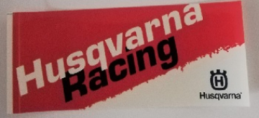 Aufkleber 9x4cm Husqvarna Racing+Logo
