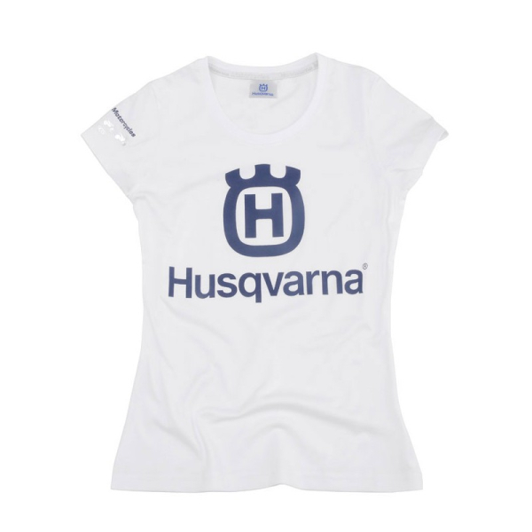 T-Shirt L Girls weiß Husqvarna Logo